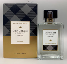 Bath  Body Works Men's Collection Gingham Legend Cologne 3.4 Fl Oz 4125