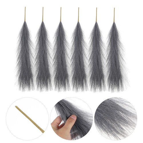 6 Pcs Artificial Flower Arrangements Bouquet Wedding Simulated Reed