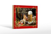 Holzschild Spruch 18X12 Cm Leben Ohne Bier Ist Sinnlos Deko Schild