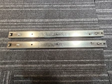 (QTY 2) Heavy Duty Full Extension 27-inch Drawer Slide, Stainless Steel Silver