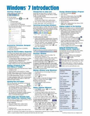 Windows 7 Quick Reference Guide (Cheat Sheet of Instructions, Tips & Shortcuts -