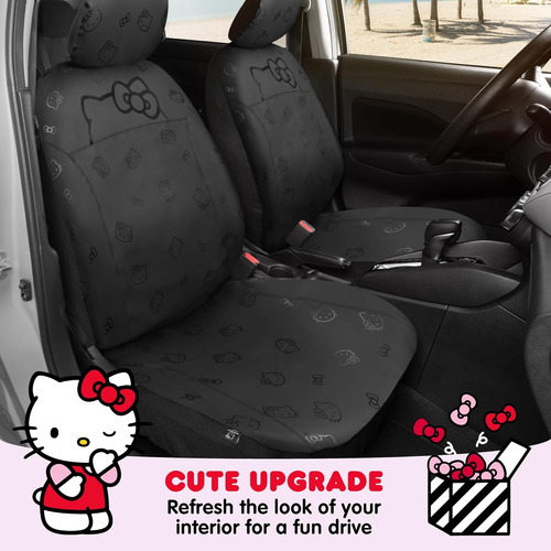 Hello Kitty Car Seat Covers - Cute Front Seat Covers, PU Leather Seat Covers for - Picture 4 of 9