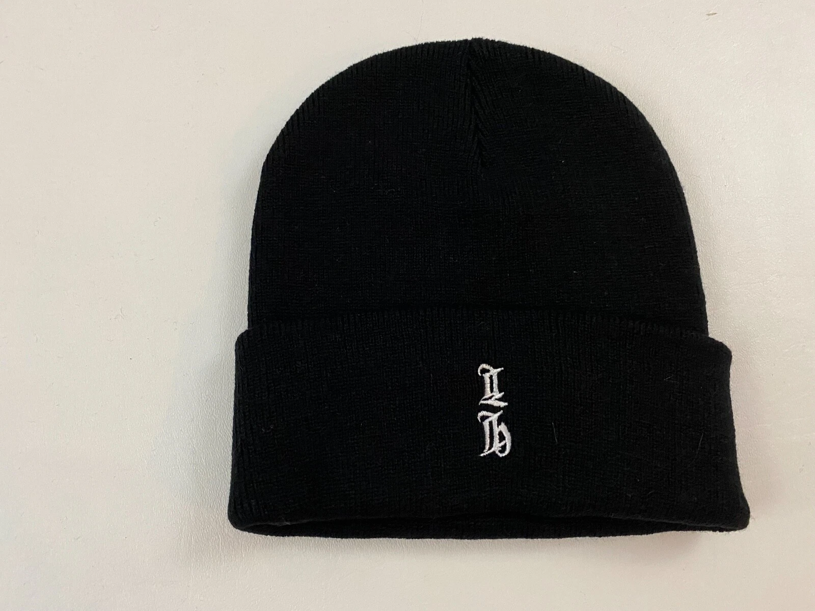 Logan Henderson Black Knit Logo Beanie Hat One Size