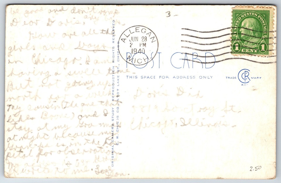 Allegan MichiganGriswold Memorial Building1940 B&W Postcard eBay