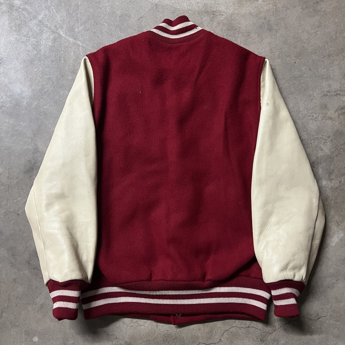 Vintage 60's Lasley Knitting Co Red/White Leather Letterman Vintage 60's Lasley Knitting Co Red/White Leather Letterman