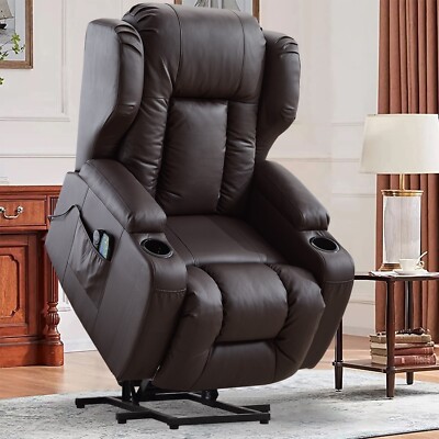 vibrating recliner massage chair Vibration Massage Office Chair with Heat, Footrest, Gray