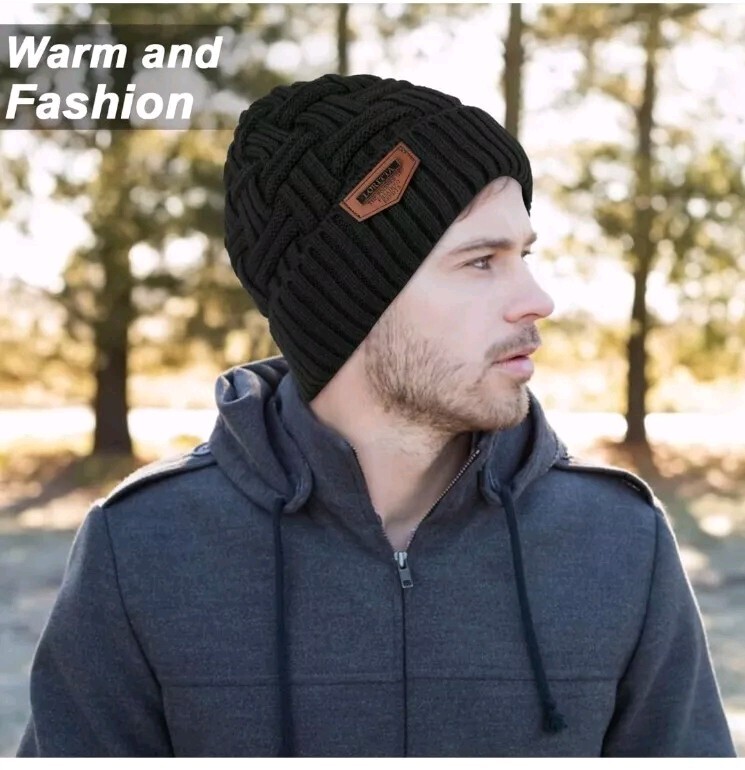 Warm Winter 3 Piece Knit Set Beanie Hat Scarf Touch Screen Gloves Unisex Caywon Women main image 4