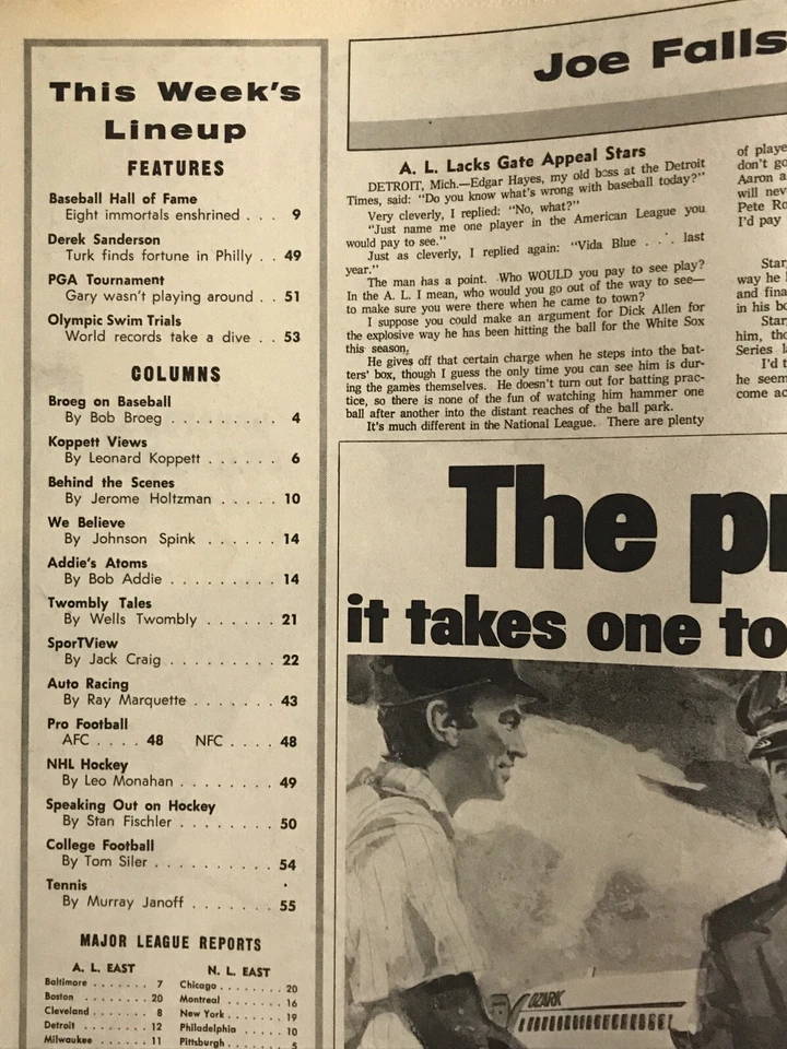 1972-THE SPORTING NEWS- CESAR CEDENO Cover Aug 19 -Houston Astros -Sanderson TSN - Image 2 of 4