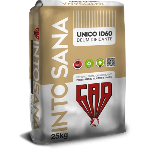 Deumidificante Intonaco Fibrorinforzato contro l'umidita Intosana ID60 da 25 kg. - Foto 1 di 5