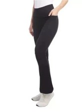 Jockey Women's High Rise Moisture Wicking Flare Yoga Pants - Black - L