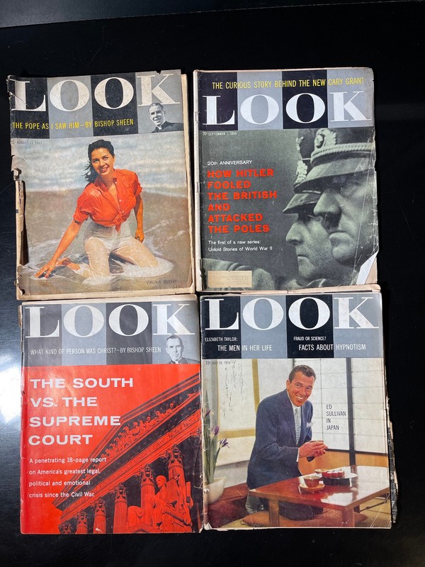 LOOK MAGAZINES - SET of 4