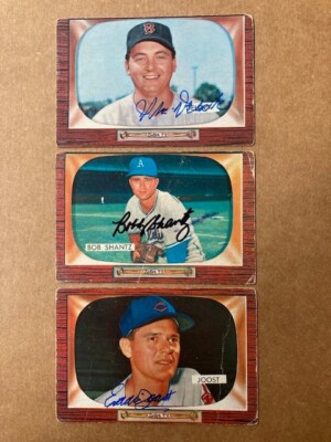 Ike DeLock Signed 1955 Bowman Card(Auction for 1 Card) w/COA