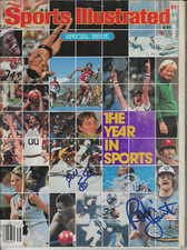 ISLANDERS BILLY SMITH & BREWERS ROBIN YOUNT signed 1983 SPORTS ILLUSTRATED