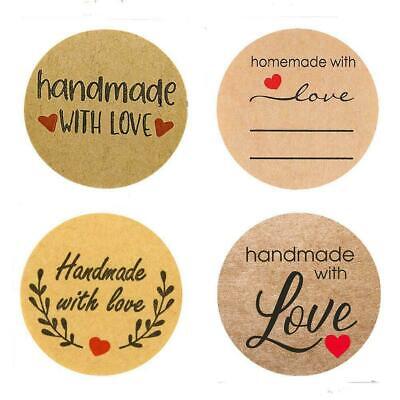 500* Thank You Stickers Hand Made Love Labels Crafts Food Gifts Sealing Decor 