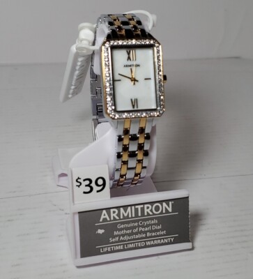 Armitron Womens Dress Watch with Mother of Pearl Dial, Self