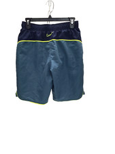 Nike Swim Men's 9" Volley Short Swimming Trunk, Slate Blue Navy and Neon , S