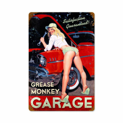Grease Monkey Garage Bel Air 50er Pin Up Retro Vintage Sign Blechschild Schild