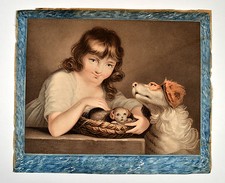  1799 James Godby William Miller Animal Affection Original Animal Love Dog Puppy