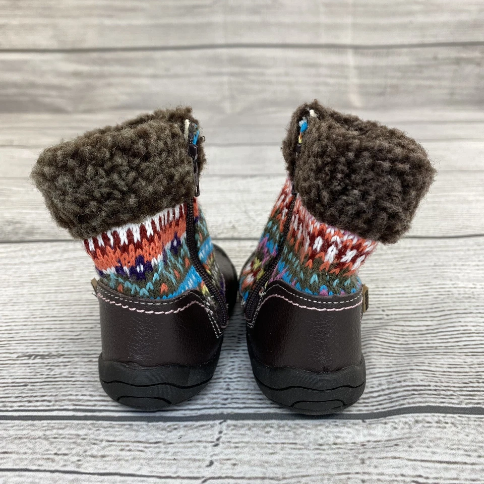 Botas Pediped Cremallera Lateral Infantil Talla 3.5 Tejido Grip N Go Botines Marrón - NUEVAS Foto 2 de 4