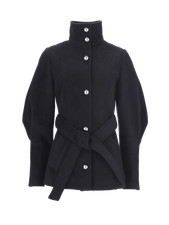 Just Cavalli Black Virgin Wool Coat Rrp £687 Size It 42/m