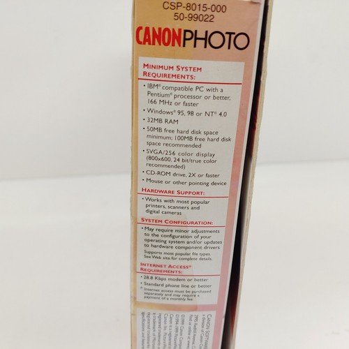 Vintage Canon Photo 1999 PC Software Program Specialty Paper Pack Inside - Picture 8 of 8