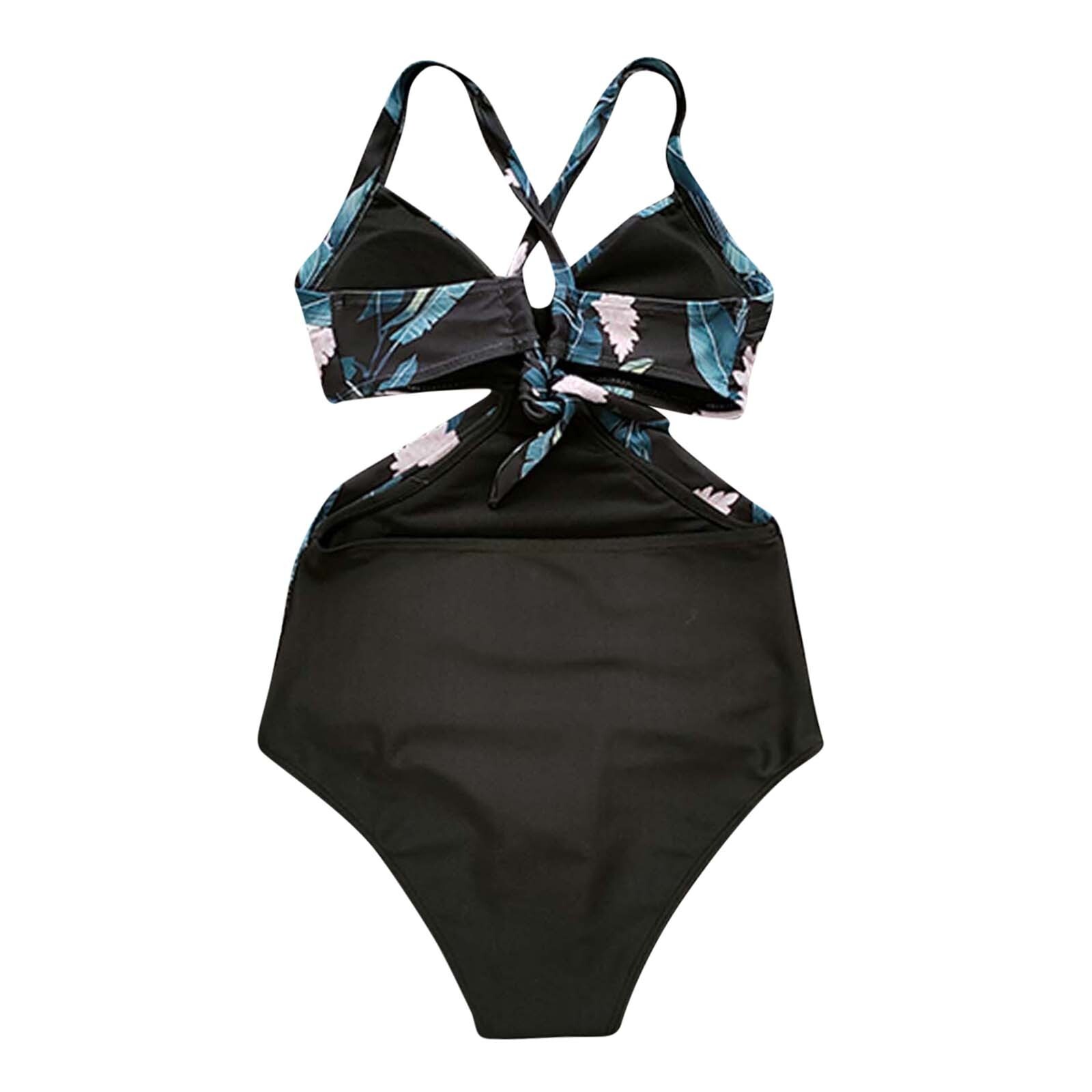 Women Swimwear Size 14 12 Push Up Bathing Suit High Waist Monokini