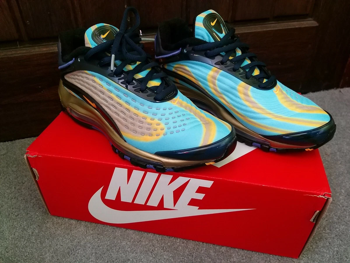 Nike air max deluxe cheap trainers midnight navy laser orange