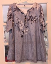 Women's Plus Short Sleeve Blouse          41mv