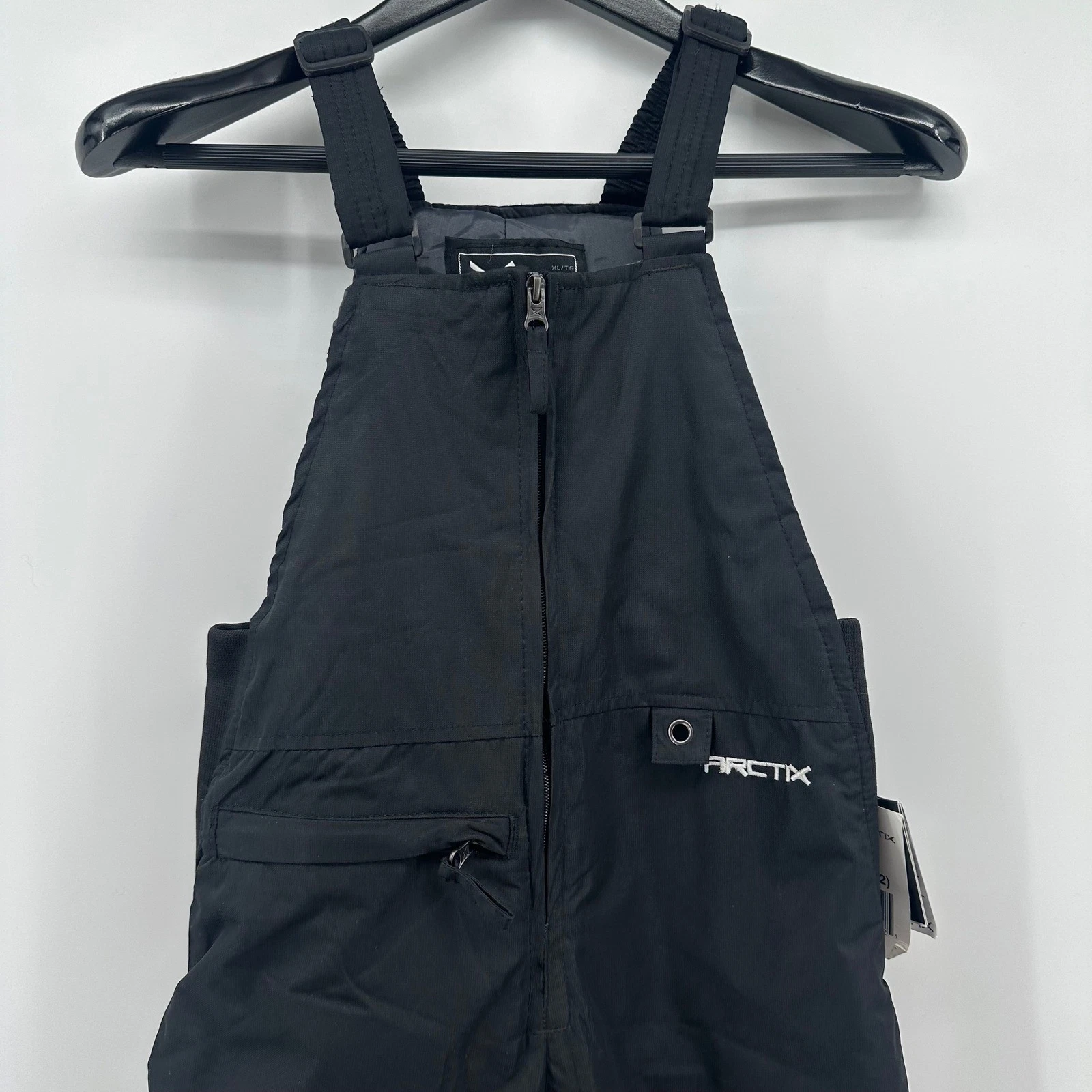 Arctix Insulated Bib Overalls Kids Size M 10/12 Black 1550-00-M Snow Pants NEW