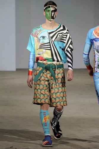 Walter Van Beirendonck, Walter Van Beirendonck X Scooter Laforge Wham Bam 2015 Silk Shirt Size Large