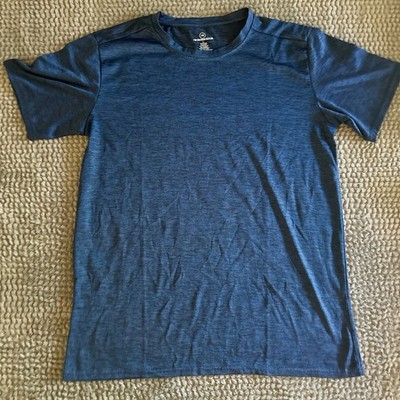 Real Essentials Activewear T-Shirt Moisture Wicking Athletic Gym Mens Large Blue