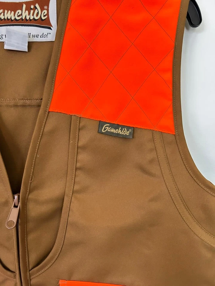 Gamehide 3A0 NUEVO Chaleco de Tiro de Caza Campesino Naranja Brillante para Hombres M (H8) Foto 3 de 4