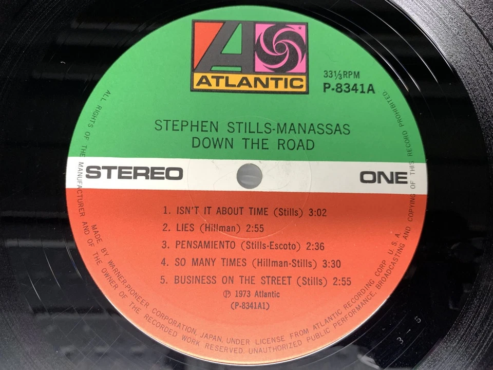 Stephen Stills, Manassas Down The Road Japan LP [60549ER] - Image 2 of 2