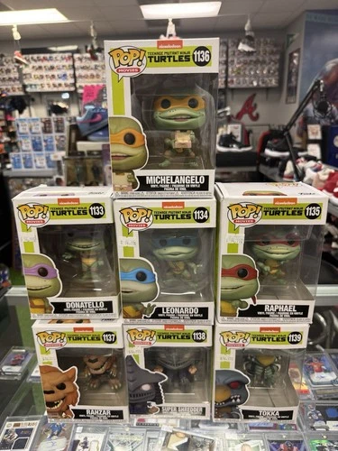 Teenage Mutant Ninja Turtles Funko Pop! 2021 Complete Set Of 7 TMNT Movies New