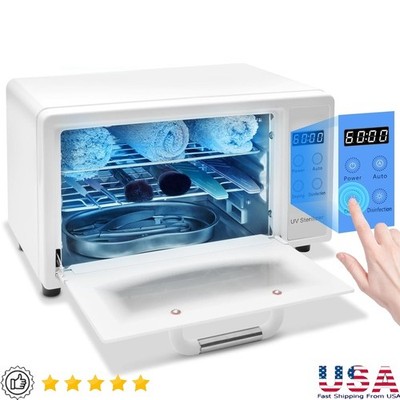Efficient UV Sterilizer PTC Nail Tool Cleaner Smart LCD Display Large Capacity