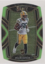 2020 Panini Select Club Level Neon Green Prizm Die-Cut Malik Taylor #282 0ho3