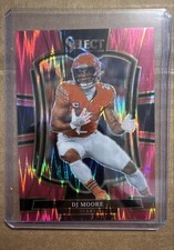 2025 Panini Select - Premier Level D.J. Moore #173 Pink Shock Prizm
