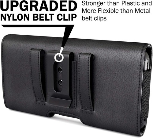 PiTau Holster for iPhone 16 Plus 16 Pro Max 15 15 Large, Black - Picture 5 of 7