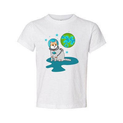 Space Animals Astronaut Cat On Earth Graphic Tee For Unisex Adults And Kids Cosm