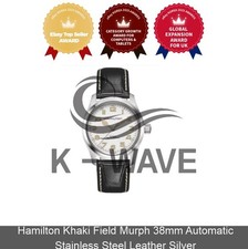 Hamilton Khaki Field Murph 38mm Automatic Stainless Steel Leather Silver