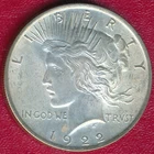 1922 PEACE SILVER DOLLAR **ABOUT UNCIRCULATED** FREE SHIPPING