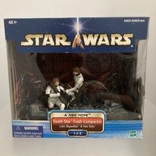Star Wars Death Star Trash Compactor Luke Skywalker & Han Solo Hasbro Set Sealed