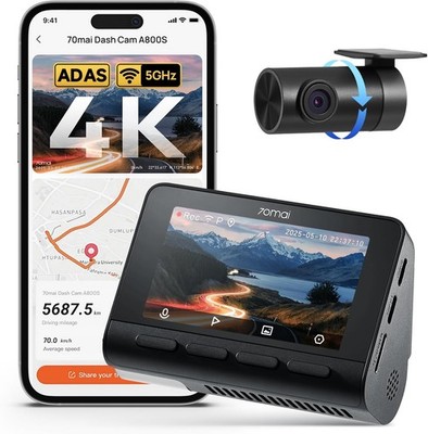 70mai A800S 4K Dash Cam GPS ADAS STARVIS Sensor