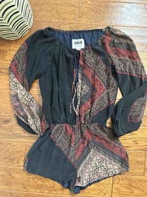 Stone Cold Fox Phoenix Jumper Violante Size M/L 100% Silk Retail$305