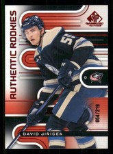 2022-23 SP Game Used Red David Jiricek 054/219 Columbus Blue Jackets #227