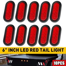 10x Oval Flush Mount Red Flash Led Truck Trailer Stop Tail Brake Lights 6 Inch 10x Oval Flush Mount Red Flash Led Truck Trailer Stop Tail Brake Lights 6 Inch