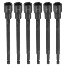 6pcs Nut Driver Drill Bit 7/16 Inch Socket 1/...