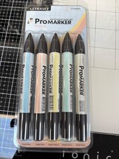 Letraset Promarker Permanent Twin Tip Pens 1 x set of Pastel Colours. Brand New.