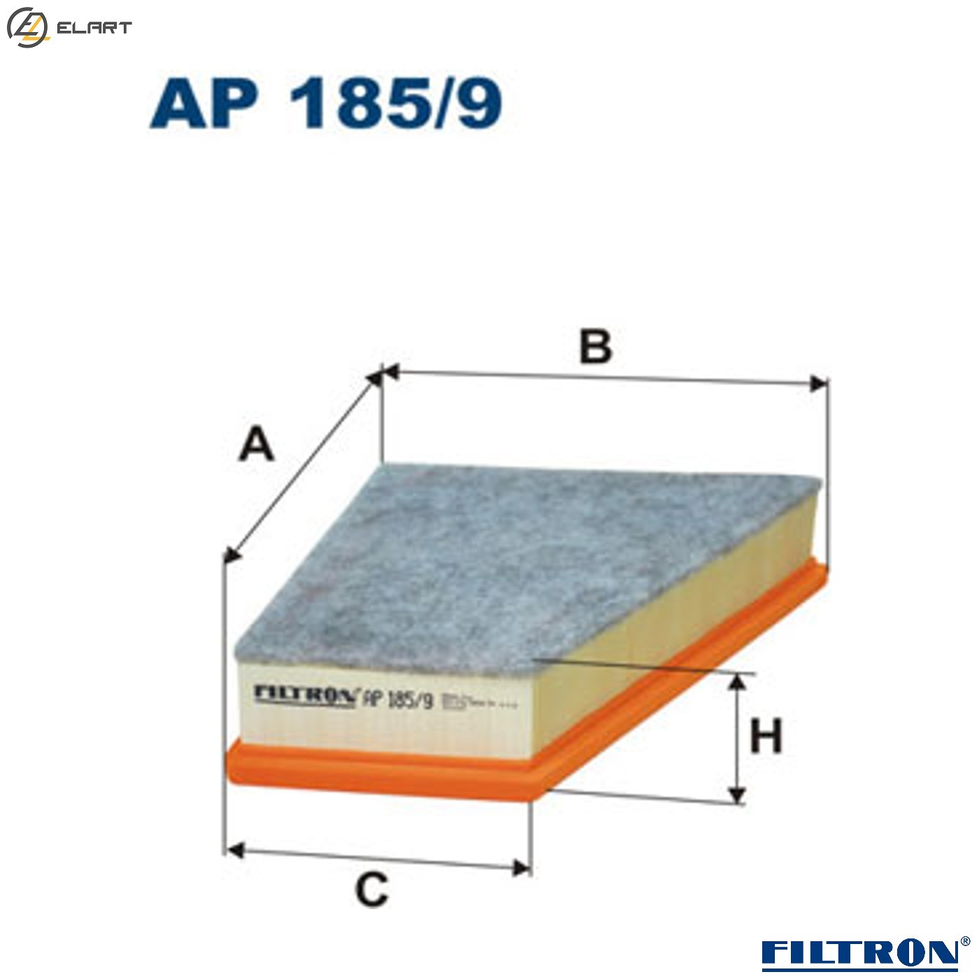 AIR FILTER AP 185/9 FOR RENAULT K4M 854 1.6L 4cyl TWINGO II