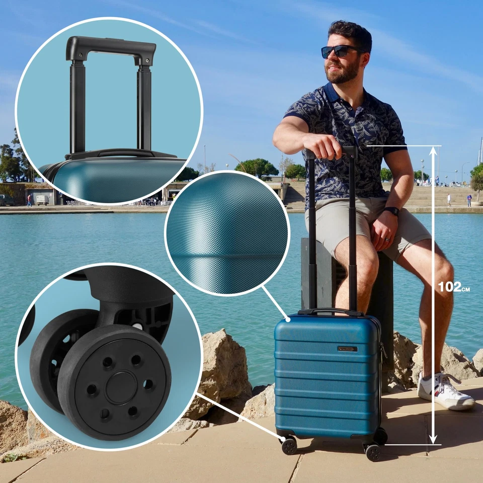 Cabin Max Anode 45x36x20 cm Valigia per bagaglio a mano leggera trolley guscio - Immagine 4 di 4